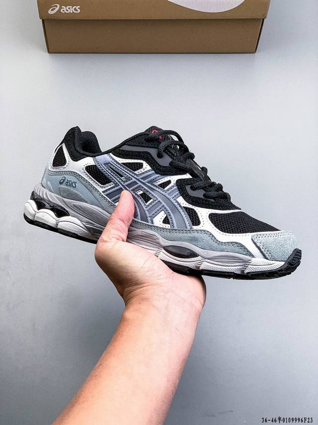 Asics Gel-Nyc 2055 features a breathable mesh upper with some synthetic leather