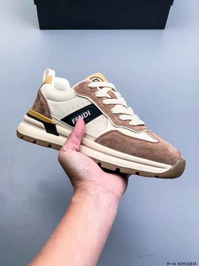 Company Grade! Fendi Street Fun Series Lace-up Casual Shoes DDD OEM Original Qua