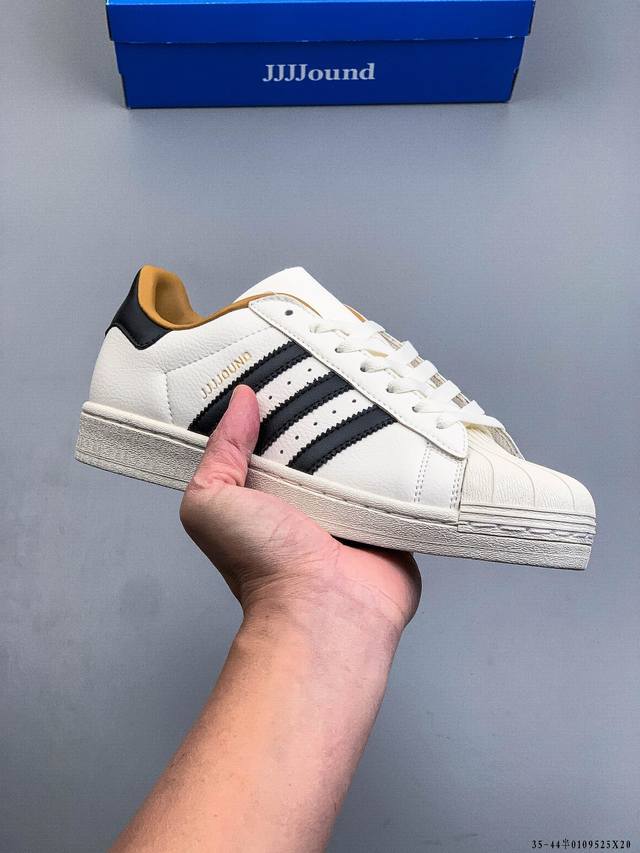 Company-grade top-grain leather! Adidas Superstar Shell Toe Classic Versatile Ca