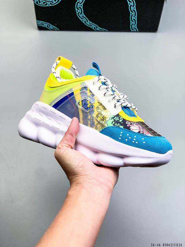 Versace Fall/Winter Baroque-Style Nylon Print Platform Sneakers (DDD 0106215A26