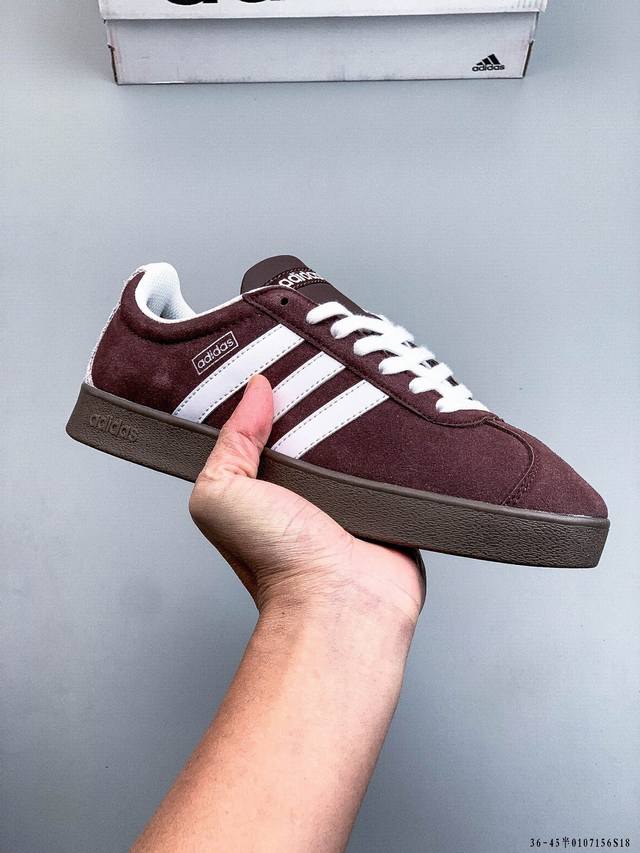 Adidas Neo Vl Court 2.0 Originals Fashionable Sneakers with T-Toe DDD Suede Leat