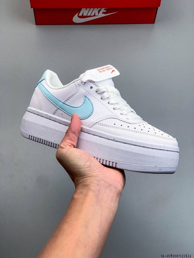 Nike Court Vision Low Platform Height-Increasing Versatile Casual Sneakers DDD