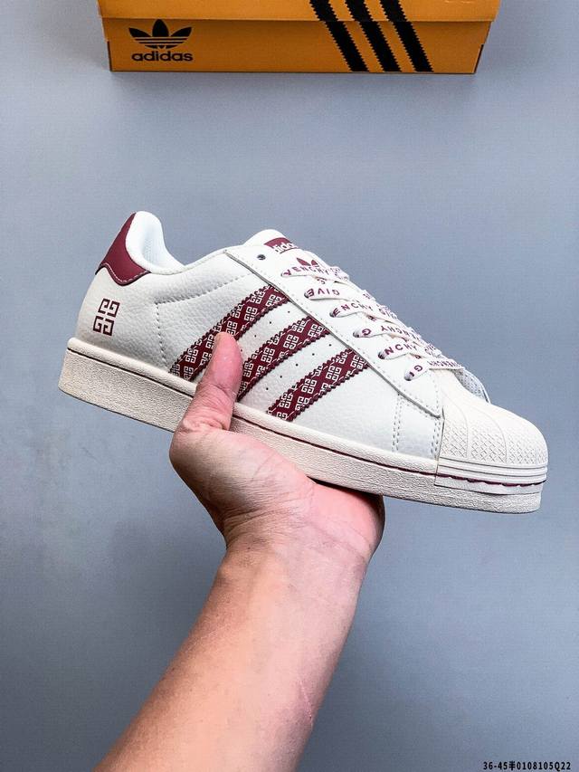 Company-grade top-grain leather! Adidas Superstar Shell Toe Classic Versatile Ca