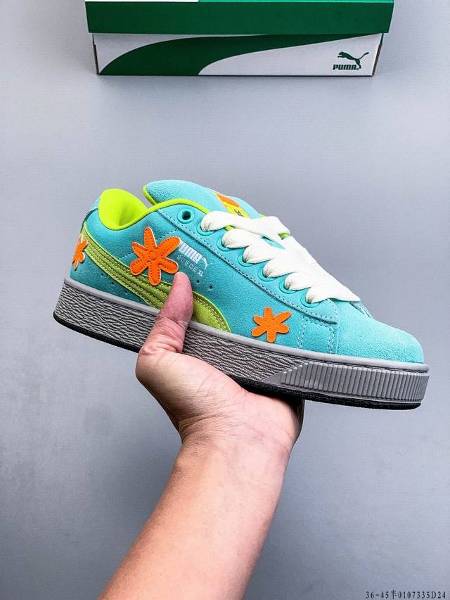 Scooby Doo X Puma Suede XL New Puma Comfortable and Versatile Casual Sneakers DD