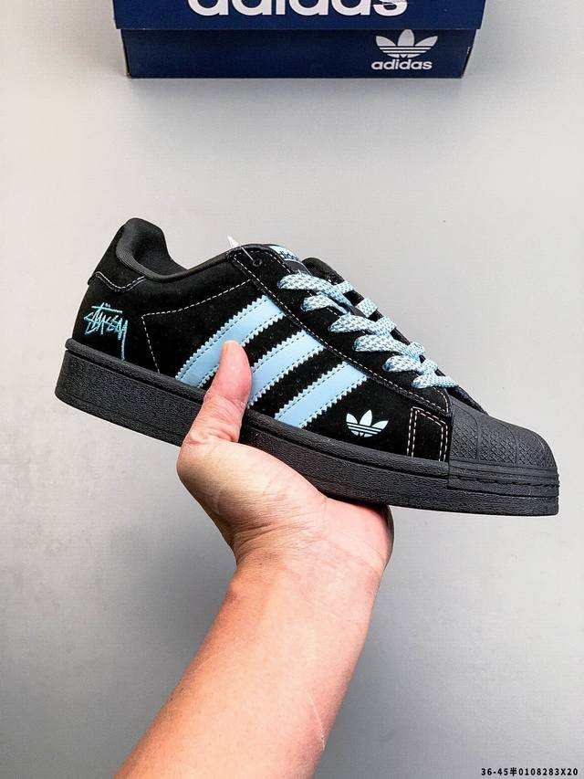 Company-grade top-grain leather! Adidas Superstar Shell Toe Classic Versatile Ca