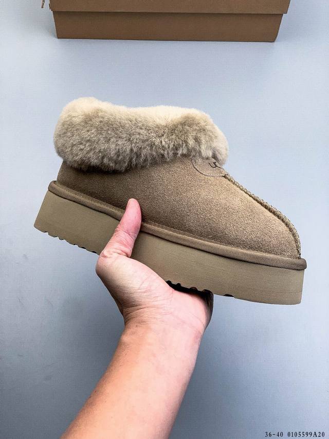 Ugg 2025 New Slip-on Soft-soled Warm Cotton Shoes Casual Furry Loafers DDD 01055