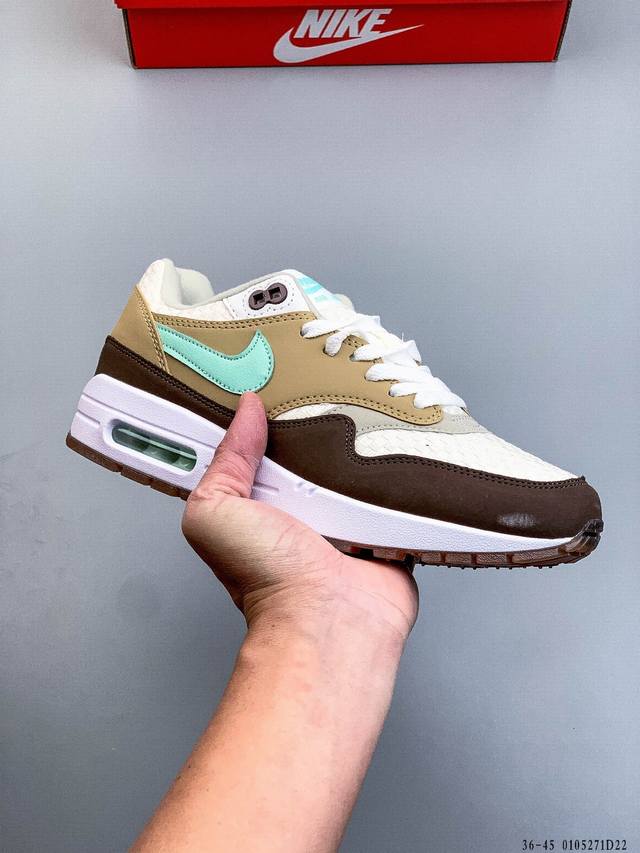 Nike Air Max 1 Cushioned and Durable Sneakers DDD The upper is made of a combin
