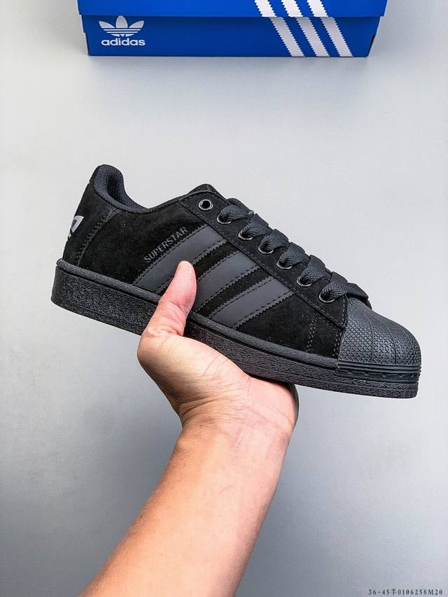 Company-grade top-grain leather! Adidas Superstar Shell Toe Classic Versatile Ca