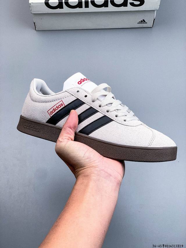 Adidas Neo Vl Court 2.0 Originals Fashionable Sneakers with T-Toe DDD Suede Leat