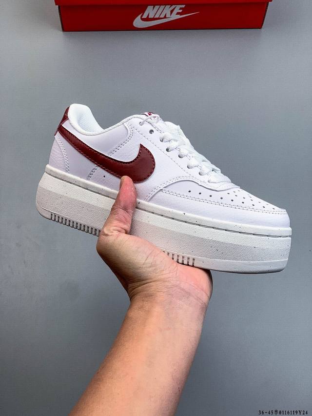 Nike Court Vision Low Platform Height-Increasing Versatile Casual Sneakers DDD