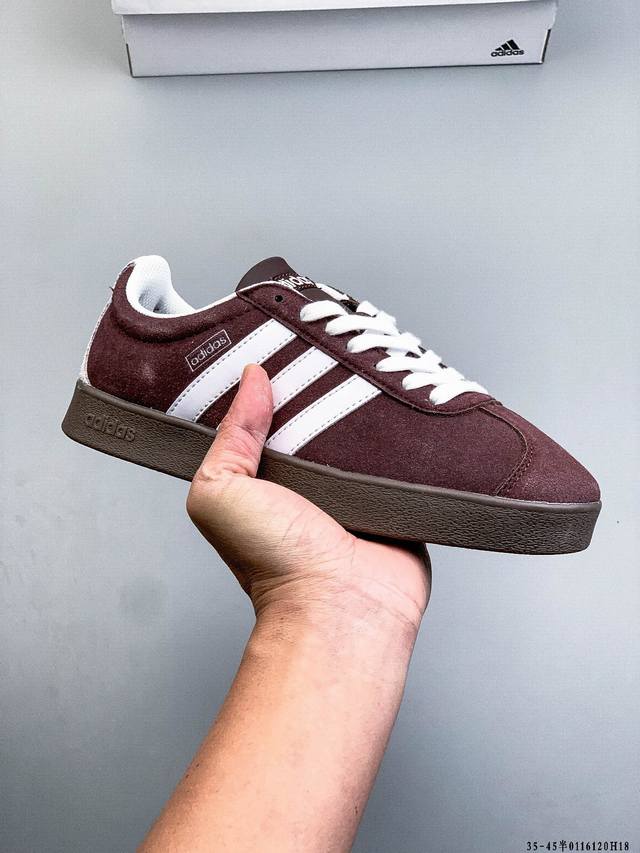 Adidas Neo Vl Court 2.0 Originals Fashionable Sneakers with T-Toe DDD Suede Leat