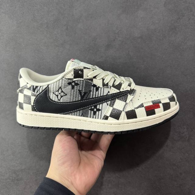Customized Travis Scott X Fragment Design X Air Jordan 1 Low Og Sp AJ1 LV Colla