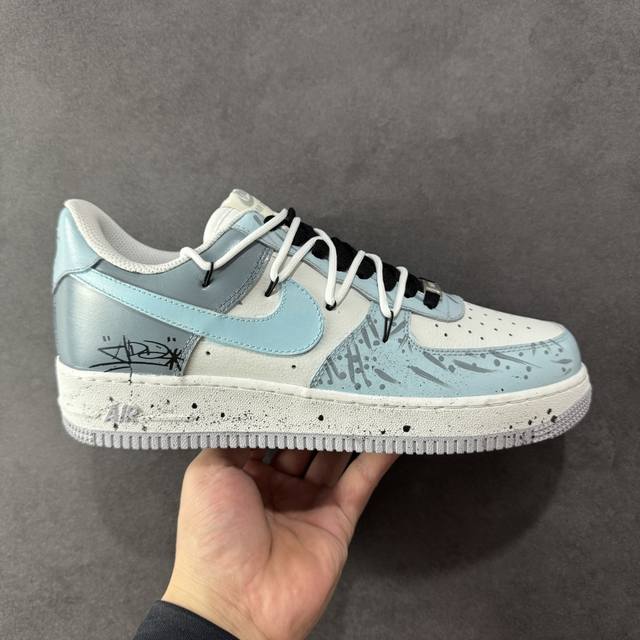 Custom Hand-Painted Graffiti "Starry Sky Trajectory" Air Force 1 Custom Sneaker