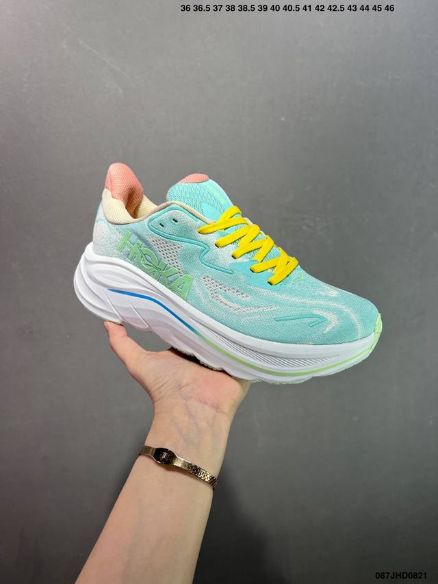 Hoka W Clifton 10 Ultralight Thick-Soled Lightweight Running Shoes, Top Quality