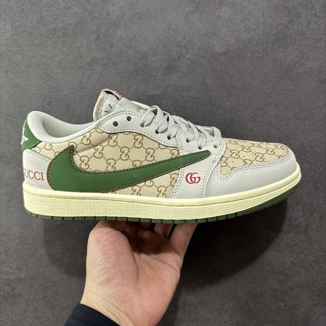 Customized Travis Scott X Fragment Design X Air Jordan 1 Low Og Sp AJ1 Gucci Co