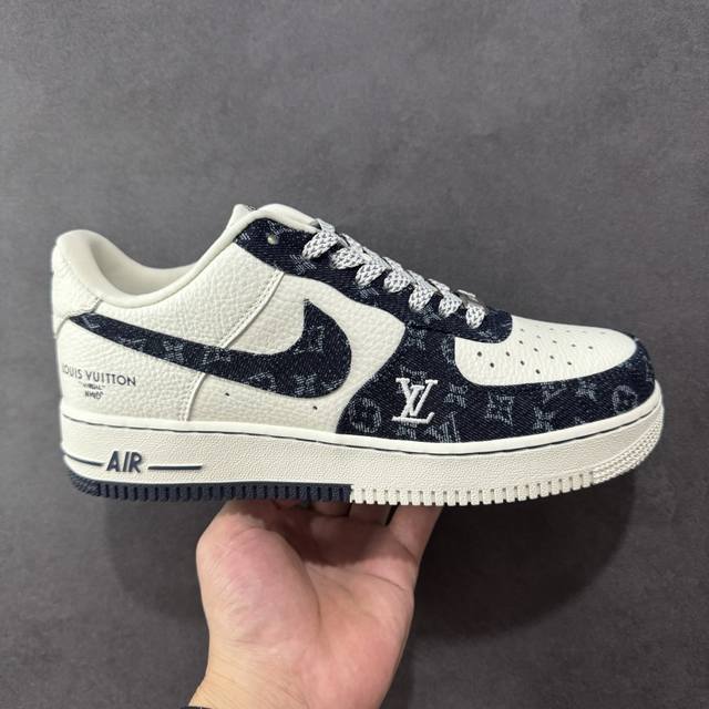 Customized Nike Air Force 1 '07 Low Lv Collaboration Dark Blue Denim Air Force