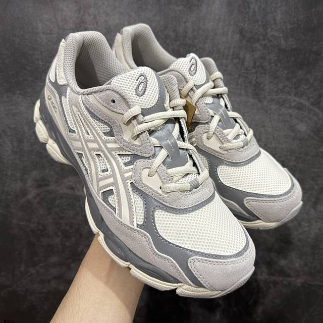 Top-tier Asics Gel-Nyc series grey and white athletic casual breathable profess