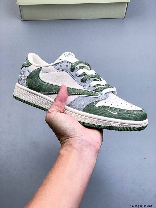 Company-grade top-grain leather! Nike Air Jordan 1 Low (AJ1) trendy casual sneak