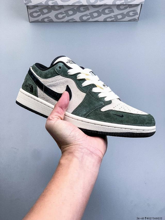 Company-grade top-grain leather! Nike Air Jordan 1 Low (AJ1) trendy casual sneak