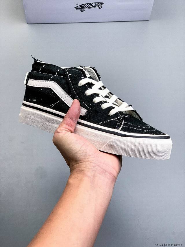 Vans Lx Sk8-Mid Reissue 83 Leather Durable Mid-Top Sneakers DDD Product Code: V