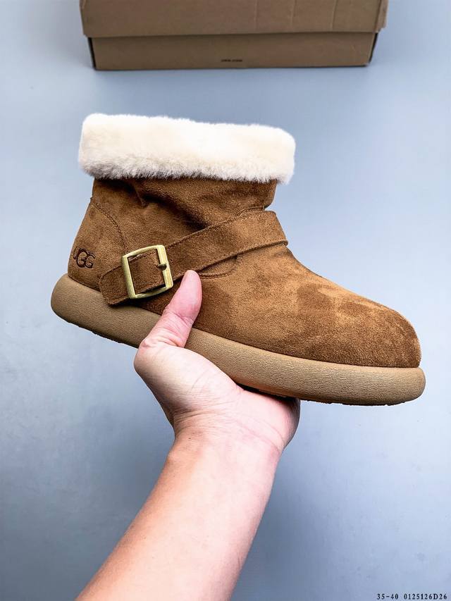 Ugg 2025 New Soft-Soled Mid-Top Warm Cotton Shoes Casual Furry Loafers DDD 01251