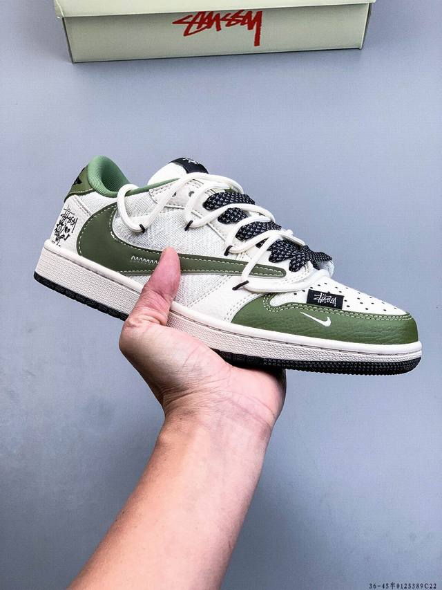 Company-grade top-grain leather! Nike Air Jordan 1 Low (AJ1) trendy casual sneak