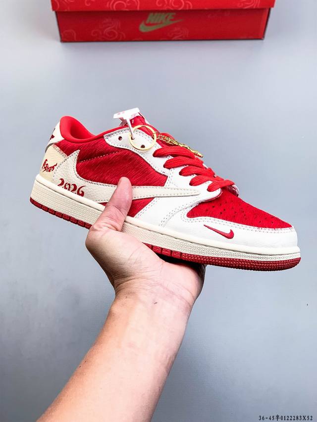 Company-grade top-grain leather! Nike Air Jordan 1 Low (AJ1) trendy casual sneak