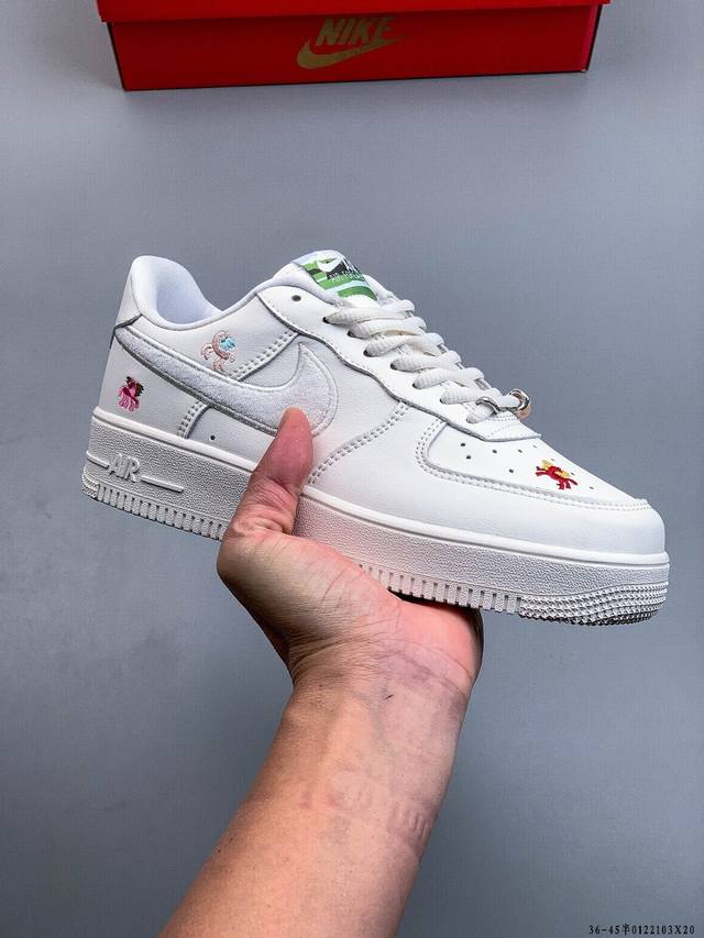 Authentic label on second-layer! Nike Air Force 1 Low, classic and versatile cas