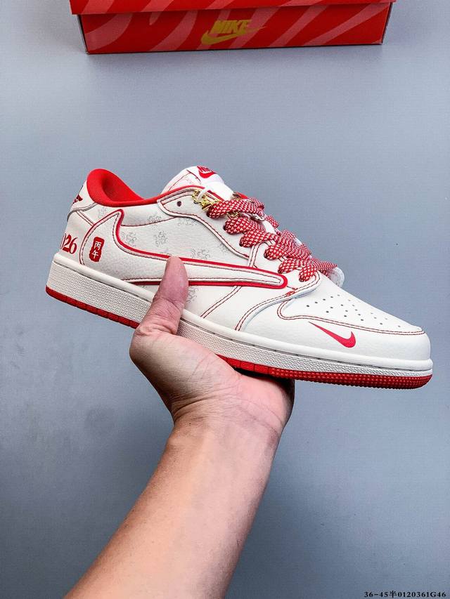 Company-grade top-grain leather! Nike Air Jordan 1 Low (AJ1) trendy casual sneak