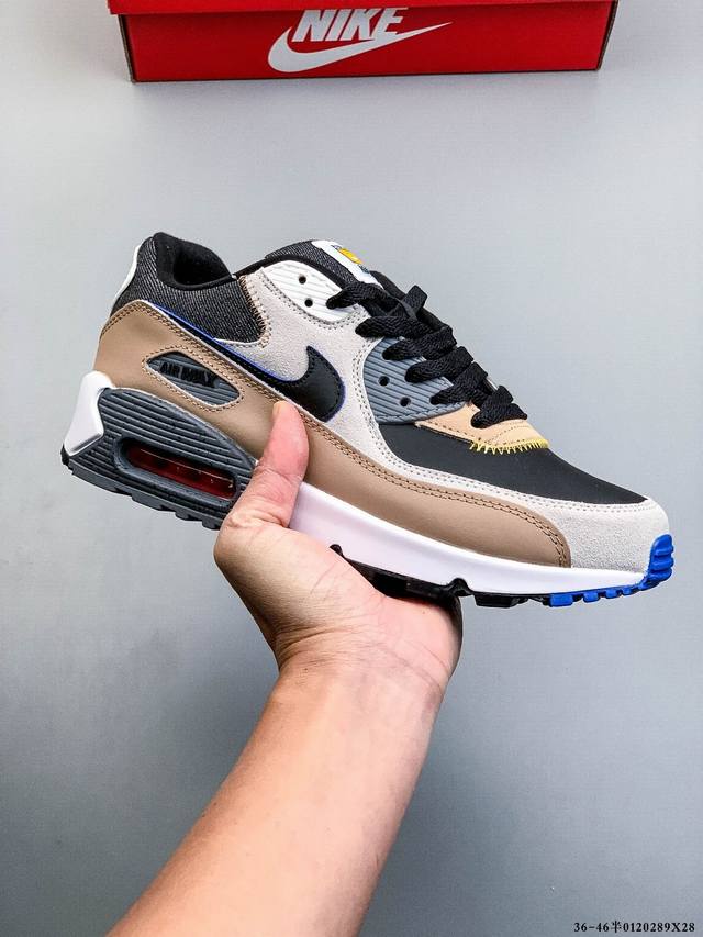 Company Grade! Nike Wmns Nike Air Max 90 Oreo Half-length Air Cushion Full Leath