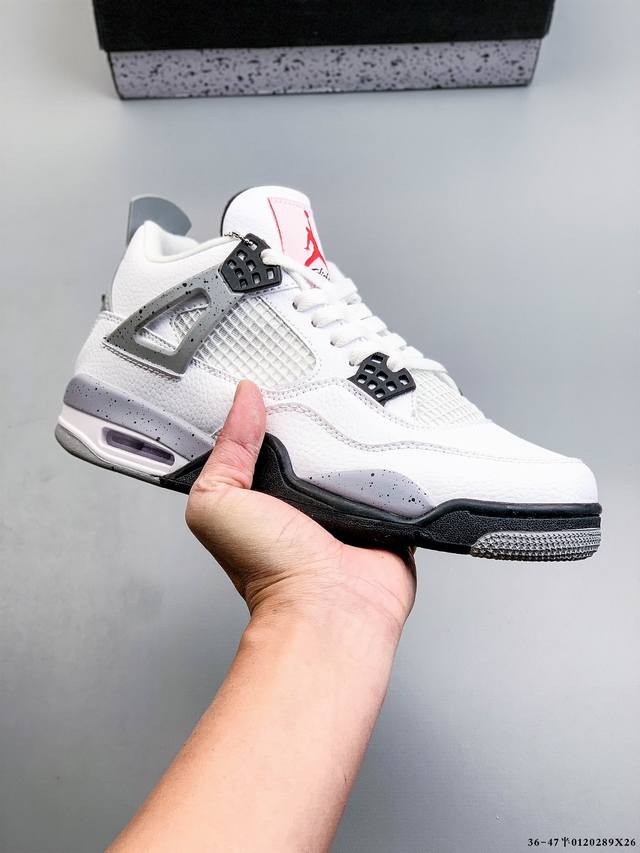 Authentic label with two layers! Air Jordan 4 AJ4 mid-top retro casual sports ba