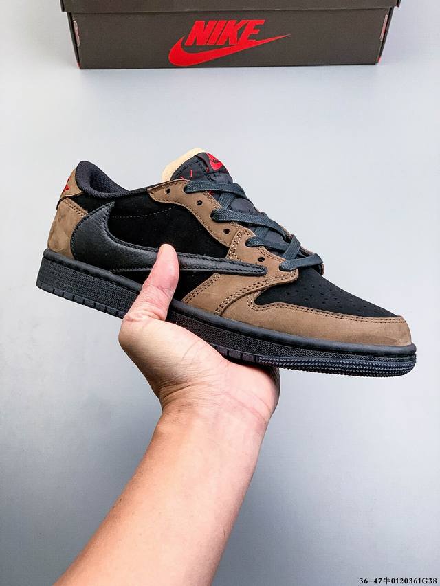 Company-grade top-grain leather! Nike Air Jordan 1 Low (AJ1) trendy casual sneak