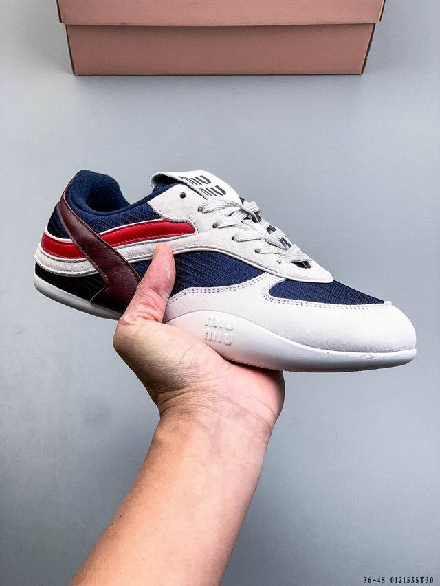 Miu Miu Calzature Donna Technical Fabric Round Toe Lace-up Sport Low-top Casual