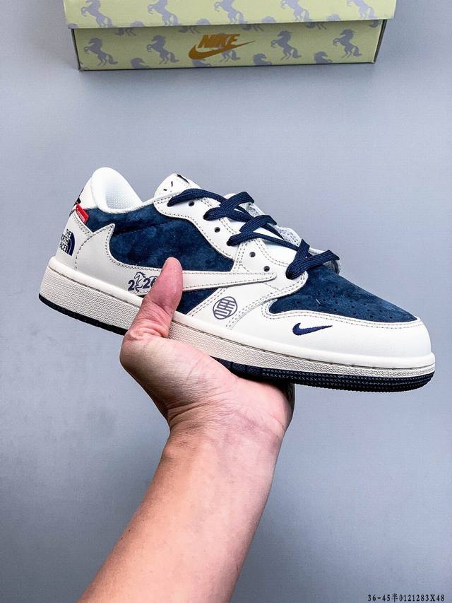 Company-grade top-grain leather! Nike Air Jordan 1 Low (AJ1) trendy casual sneak