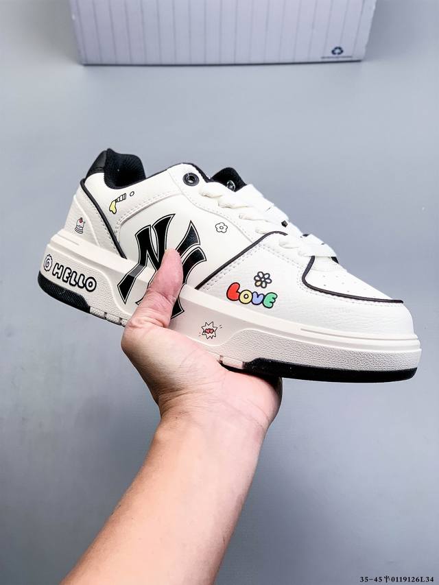 Company Grade! Mlb Chunky Liner Fleece-Lined Casual Running Shoes, Ny Printed Co