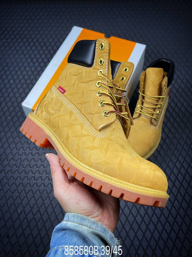 DDD Supreme X Timberland Yellow Boots Series, Simple and Comfortable Mid-Calf Ma