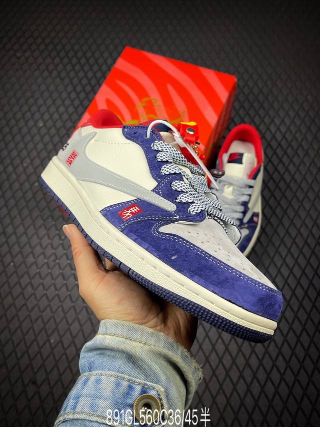 DDD Factory Grade Nike Air Jordan 1 X Travis Scott AJ1 Reverse Swoosh 'DIY' Cust