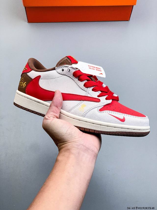 Company-grade top-grain leather! Nike Air Jordan 1 Low (AJ1) trendy casual sneak