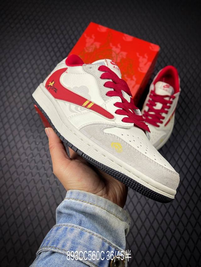 DDD Factory Grade Nike Air Jordan 1 X Travis Scott AJ1 Reverse Swoosh 'DIY' Cust