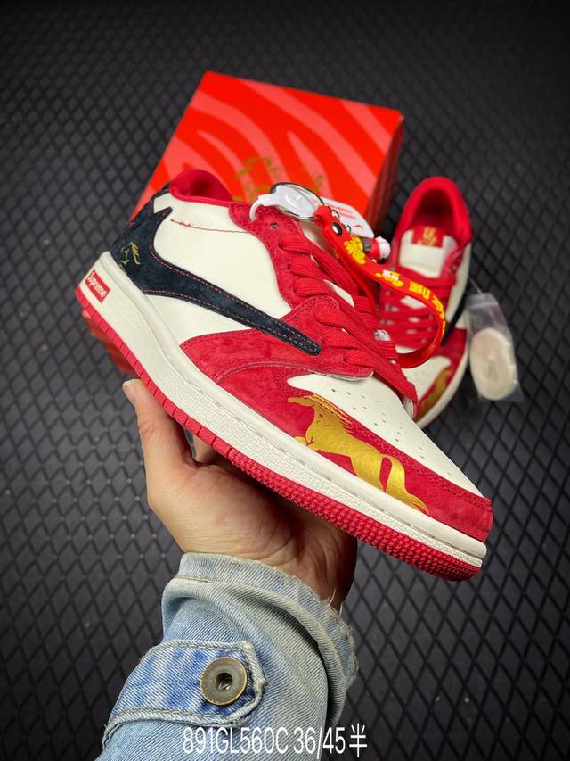 DDD Factory Grade Nike Air Jordan 1 X Travis Scott AJ1 Reverse Swoosh 'DIY' Cust