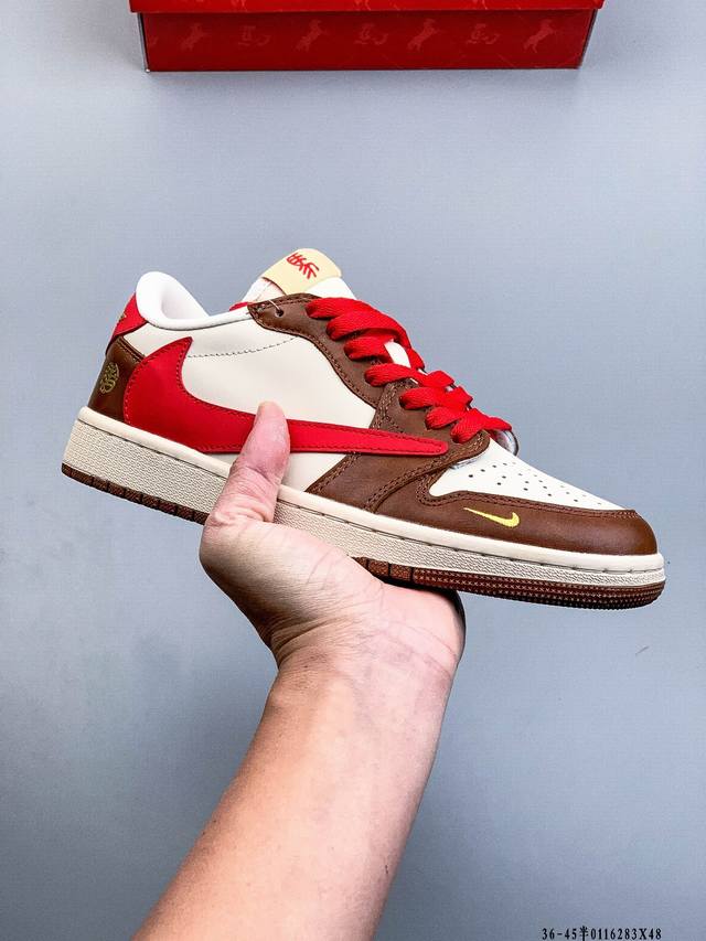 Company-grade top-grain leather! Nike Air Jordan 1 Low (AJ1) trendy casual sneak