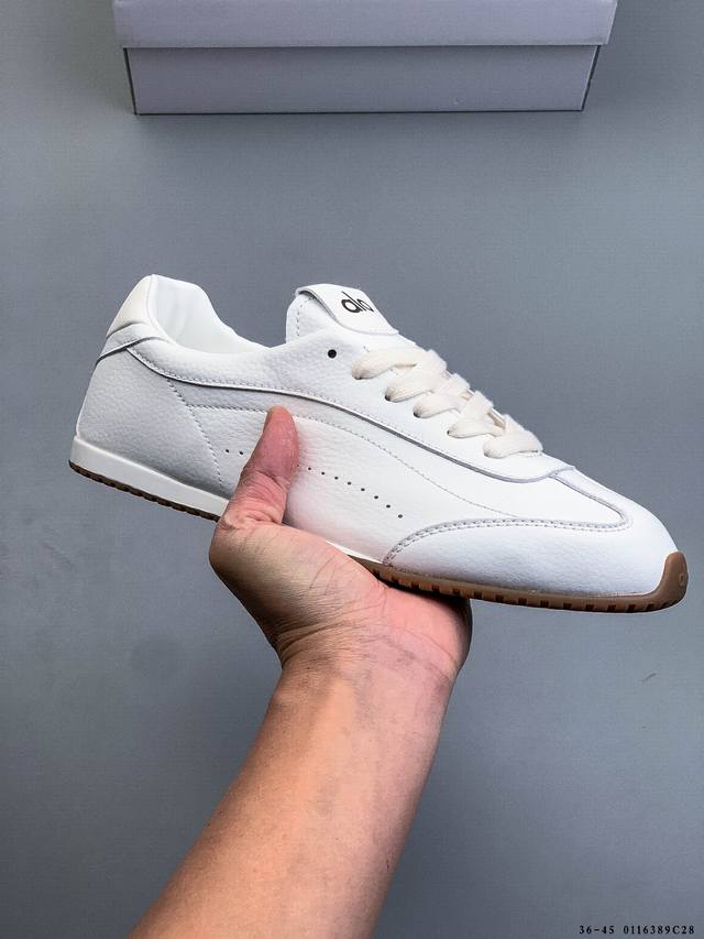 Alo Yoga Sunset Genuine Leather Casual German Training Shoes, Men's and Women's