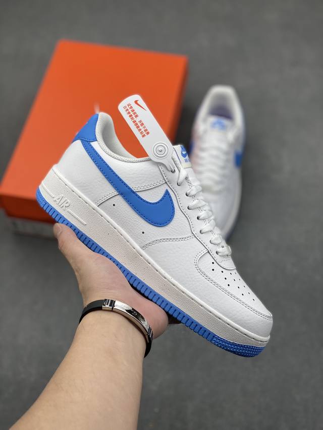 DDD Nk Air Force 1 '07 Low White/Blue Air Force 1 Low-Top Casual Sneakers. Made