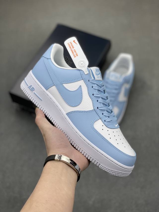DDD Nike Air Force 1 Low White/Blue Low-Top Sports and Casual Sneakers Officiall