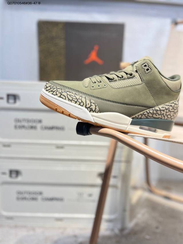 Air Jordan AJ3 Retro Distressed White Cement, Full Set of Original Cardboard Las