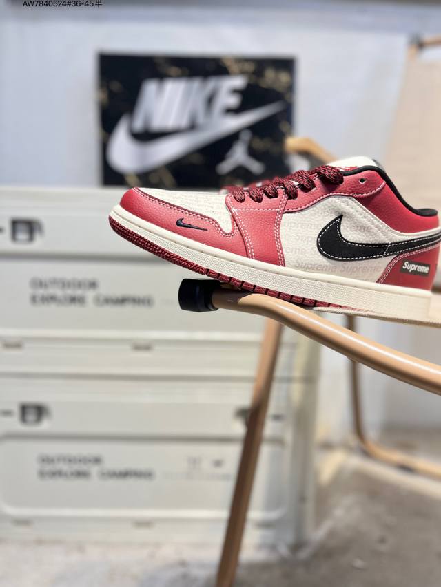 Factory Grade Top Grain Leather Jordan Air Jordan 1 Low AJ1 Basketball Shoes Of