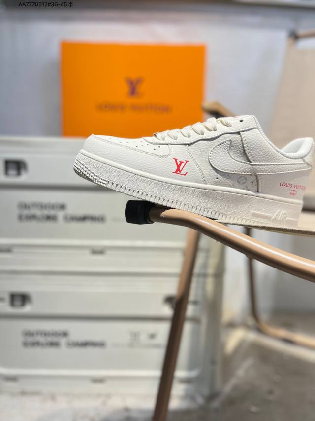 Nk Air Force 1 '07 Low Casual Sneakers#Custom Leather, Original Last and Cardboa