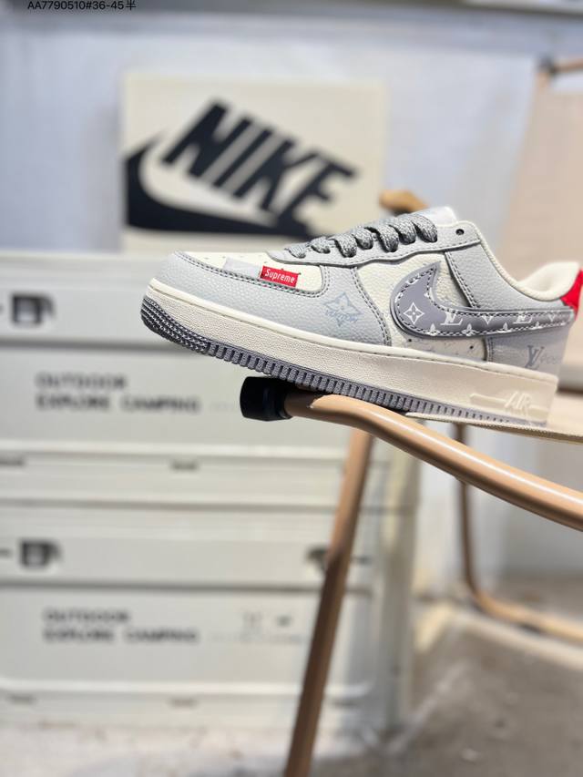 Nk Air Force 1 '07 Low Casual Sneakers#Custom Leather, Original Last and Cardboa