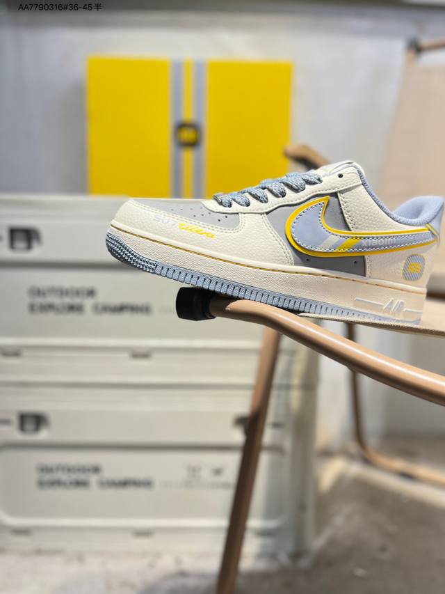 Nk Air Force 1 '07 Low Casual Sneakers#Custom Leather, Original Last and Cardboa