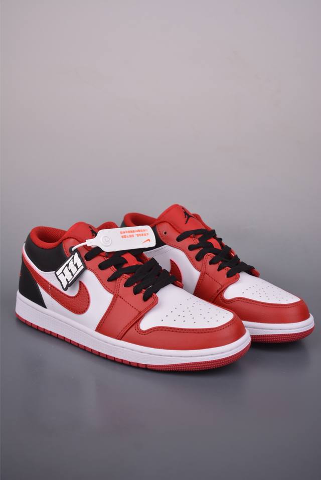 Air Jordan 1 Low Red/White/Black DDD AJ1 Low-Top Casual Sneakers, Synchronized w